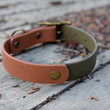 Load image into Gallery viewer, Tan & Olive BioThane® Collar